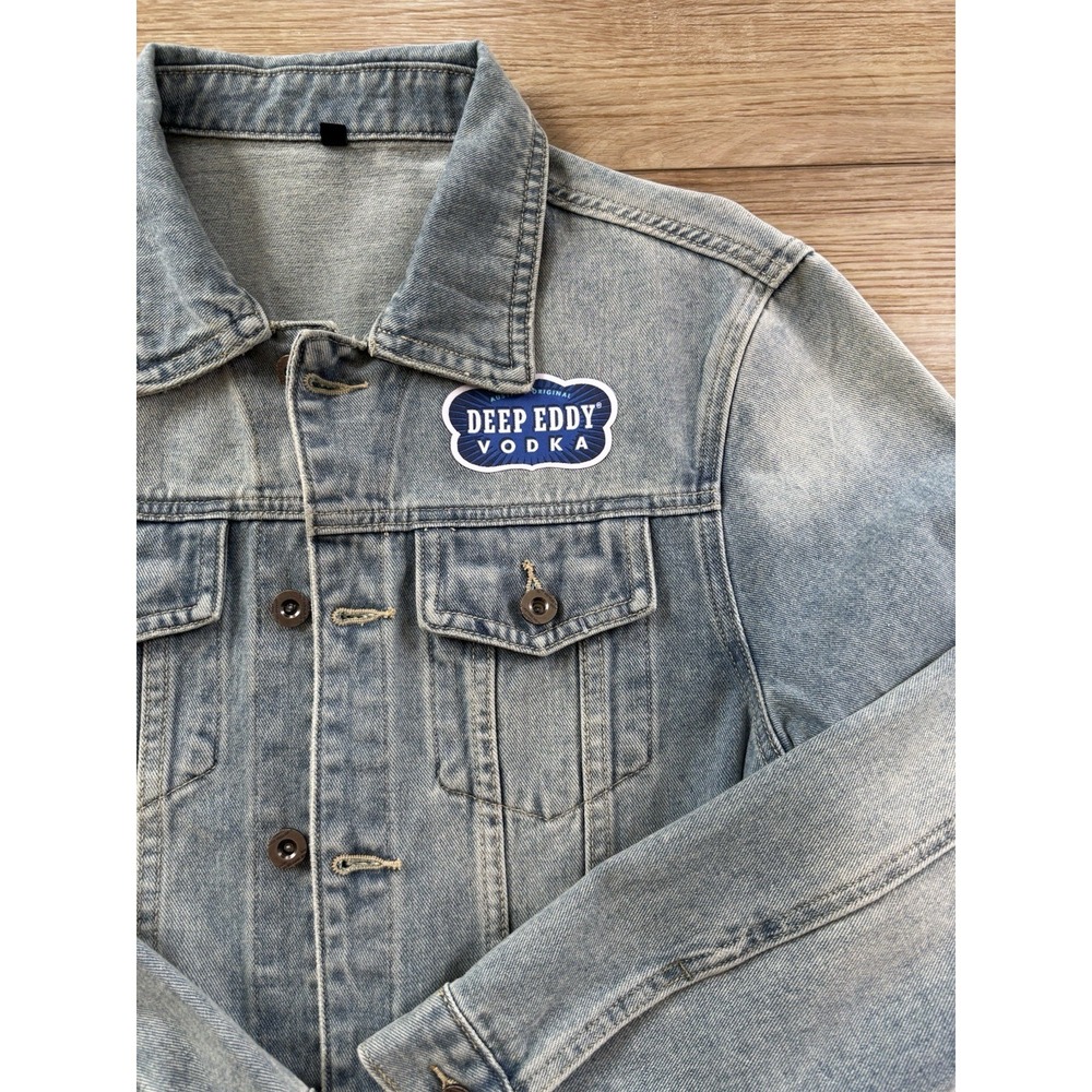 Deep Eddy Vodka Promotional Merch Jean Jacket Size Large Austin Born Texas - Picture 3 of 6